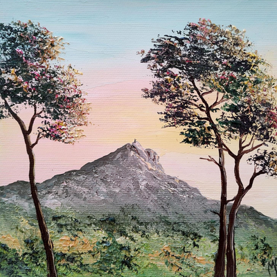 La croix de provence de Magali Blandin. Peinture à l'huile chez Carré d'artistes